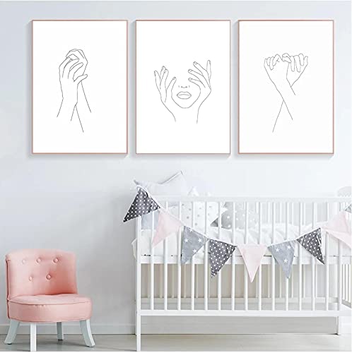 Cita de amor en pintura en blanco y negro para regalar romanticismo con arte de línea en lienzo
