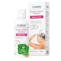 Evolsin® Ekzem & Psoriasis Shampoo bei Schuppenflechte, Ekzemen &Neurodermitis auf kopfhaut & Körper I OHNE KORTISON I Medizinprodukt I Bei Neurodermitis & Schuppenflechte Kopfhaut