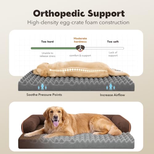 MEKIY Orthopedic Washable Dog Bed with Bolster for Large Sized Dogs by MEKIY - Used condition - Image 3