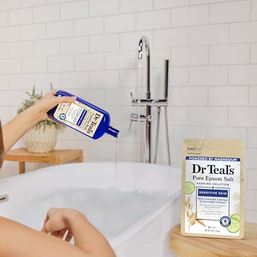 Dr Teal's Sensitive Skin Foaming Bath 1L, White, 1.13 kg (Pack of 1) - Image 4