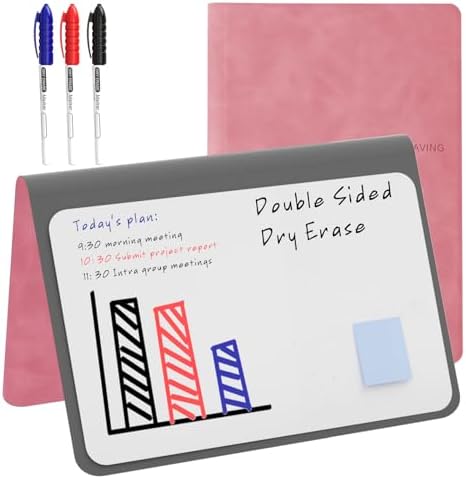 Carnet Tableau Blanc Effaçable Portable WOONEKY - Avec Stylo Et Chiffon - Idéal Pour Notes, Dessins Et Planning