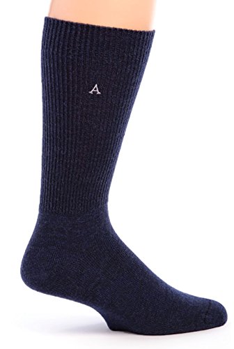 WARRIOR ALPACA SOCKS | Premium Baby Alpaca Wool Dress Socks | Unisex (Large, Navy)3