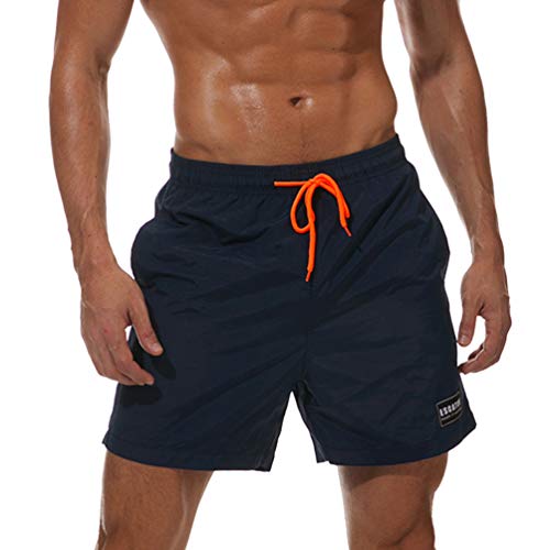 wwhuaus Men's Quick Dry Beach Shorts Swim Trunks with Mesh Lining, Workout Shorts with Pockets
