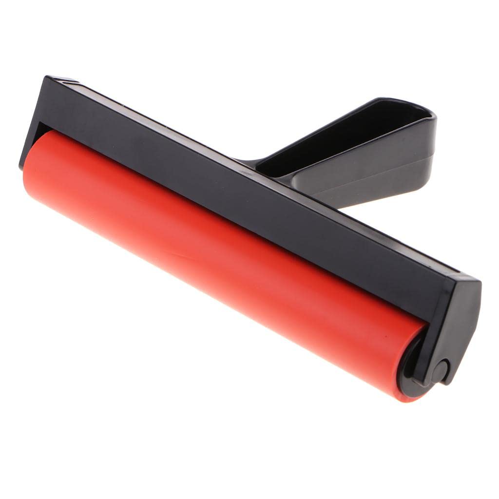 Enakshi 1x PVC Rubber Printmaking Stamping Gluing Roller Press Block Brayer 20cm-image-11