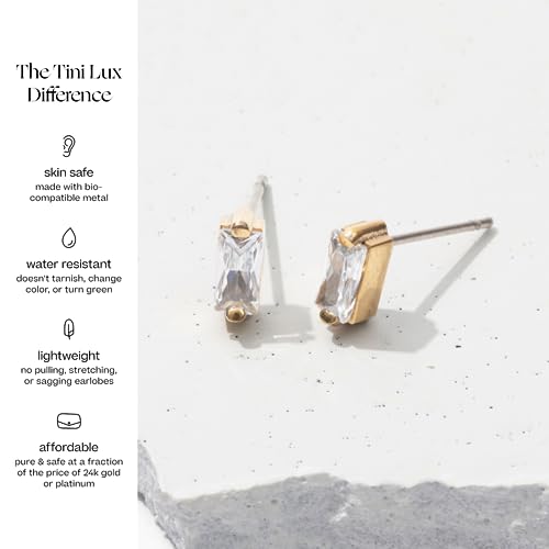 Titanium Stud Earrings – Implant Grade Flat Back Hypoallergenic Earrings for Women | Medical Grade Titanium Studs for Sensitive Ears | Waterproof Sleep-Safe Earrings4