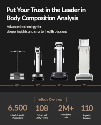 Image of InBody Dial H40 Smart Scale | Body Composition Scale with BMI, Body Fat, Muscle Mass | Wi-Fi and Bluetooth Connectivity on InBody App (Beige)
