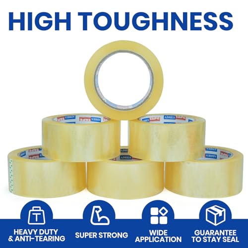 Image of ADHES Packing Tape Shipping Tape Packaging Tape for Moving Boxes
