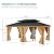 YITAHOME 12x20 Outdoor Wooden Gazebo Heavy Duty Double Roof Hardtop