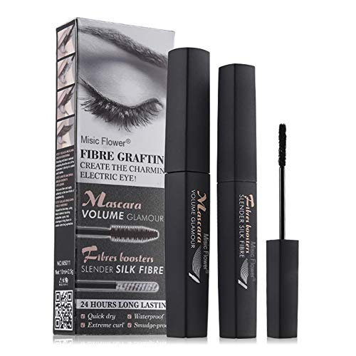 Fiber Lashes Mascara, 3D Fiber Lash Mascara, 3D Fiber Mascara For Thickening & Lengthening, Last All Day, waterproof, smudge proof & hypoallergenic ingredients