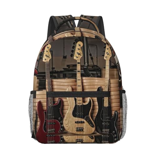 Sac à dos ordinateur portable imprimé guitare et sac de voyage approuvé avion EdWal