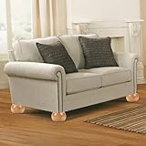Minnhua 4 Pcs Furniture Legs Wooden Furniture Feet 5cm Solid Wood Furniture Feet Sofa Legs Round Bun Feet with 4 Screws Wooden Bun Feet for Furniture Chair Feet Sofa Couch Ottoman Coffee Table Cabinet - Image 6
