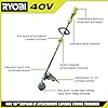 RYOBI 40V Attachment Capable 15 String Trimmer Bare Tool