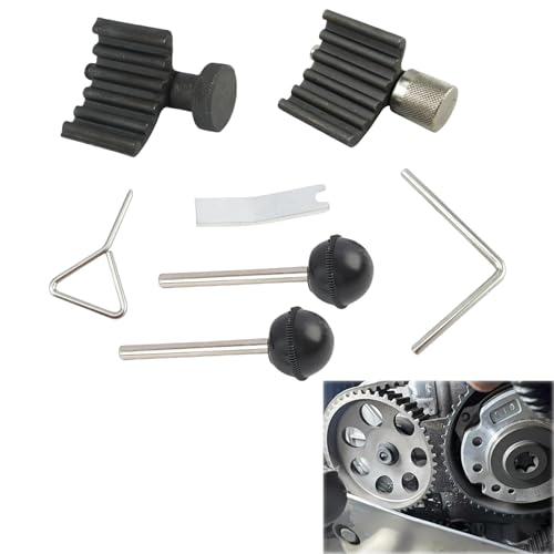 Riybyds 7 Piezas Kit Calado Distribucion, Kit de Alineación del Motor, Compatible para Motores 1.4, 1.6, 1.9, 2.0 TDI, SDI, Herramienta de Bloqueo del Cigüeñal, Chaveta de Bloqueo