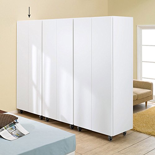 ディノス リビング収納 パーテーション 間仕切り 移動式間仕切りクローゼットハンガー 板扉タイプ・ハンガー1段(サイズはありません イ:ホワイト)