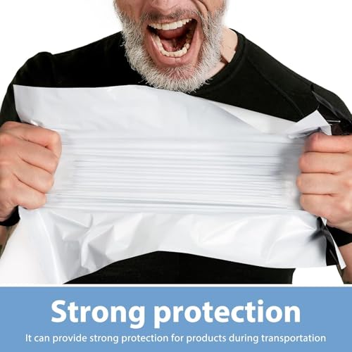 Image of Metronic Poly Mailers 10x13 Inch 500 Pack Shipping Bags for Clothes Bulk,Self Adhesive Shipping Envelopes for Small Business,Waterproof Mailers Poly Bags for Shipping,Packaging Mailing Bags White