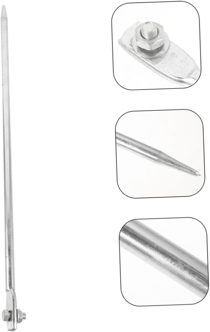 Kisangel 4pcs Ground Rod Clamp Portable Grounding Rods for Home Pile for House Easy Install and Design