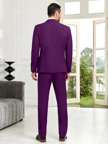 Image of Mens Suit Slim Fit 3 Piece Double Breasted Suit Men Formal Tuxedo Set Casual Wedding Prom Groom Suits