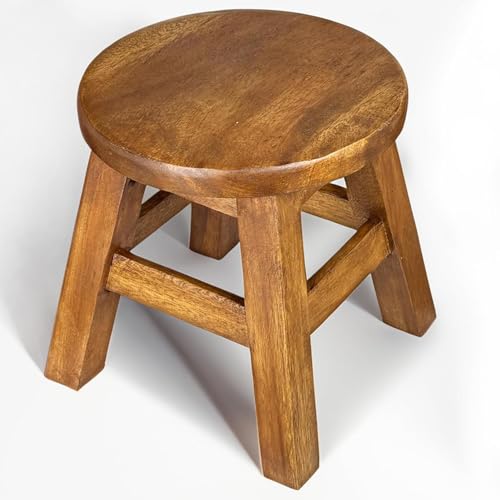 Crafty Artisan handmade small wooden milking stool muti-use step stool plant pot stand kids stool etc