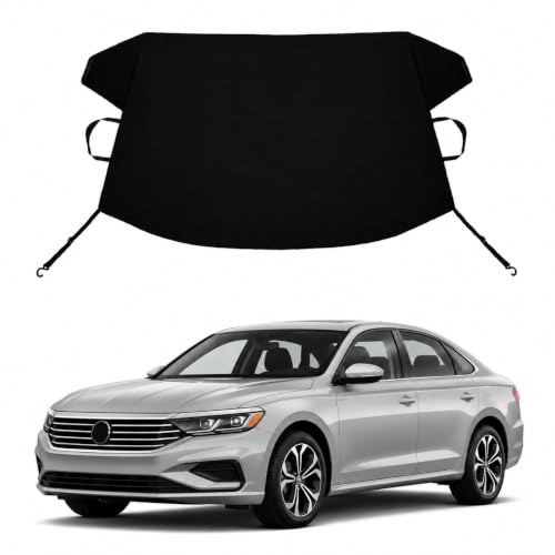 Image of Passat Custom Windshield Cover for Ice and Snow VW Passat Heavy Duty 600D Oxford Fabric Windshield Protector Fit Waterproof Frost Snow Cover Winter Car Accessories