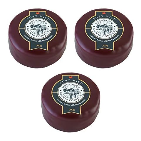 Snowdonia Cheese - Ruby Mist Cheddar Infused with Port & Brandy 200g (Pack of 3) Cover