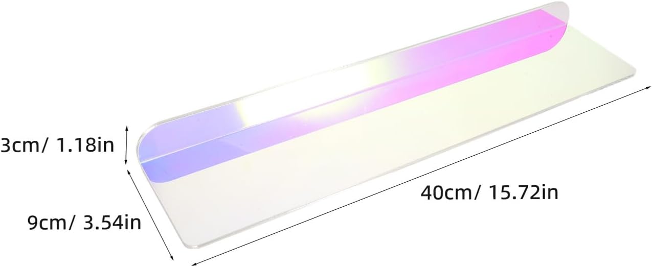 ARTIBETTER Acrylic Floating Wall Shelf Set, 3pcs U-Shaped Wall Mounted Storage Racks 15.7"x3.5" .2" for Living Room and Bathroom Organization, Display Shelves for Perfume and Makeup