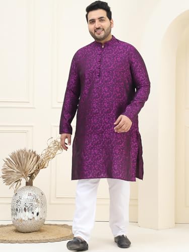 Image of SOJANYA Plus (Since 1958) Men's Cotton Blend Printed Only Long Kurta