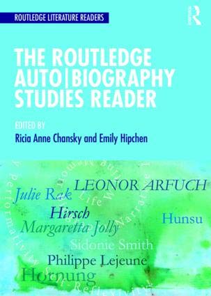 The Routledge Auto Biography Studies Reader B01EFY0498 Book Cover
