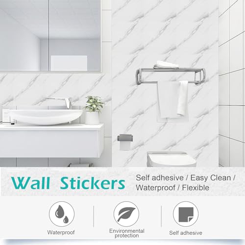 Pvc-vloerbedekking, zelfklevende tegels, 22 stuks, 30 x 30 cm (2 m²), zelfklevende vinyltegels, betoneffect, antislip, waterdicht, oliebestendig, snijbaar, vloerstickers voor slaapkamer, keuken - Image 5