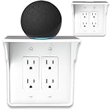 Power Perch - 2pack (white) - The Ultimate Outlet Shelf For Your Home - No Additional Hardware Required with Damage Free Installation - As Seen On The Today Show