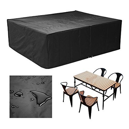 MVPOWER Cubierta Impermeable para Muebles Funda Protectora para Muebles Sillas Sofás Mesas Cubierta de Exterior Color Negro (250x 200x 80cm) …