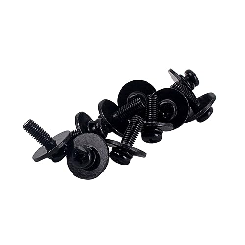 10 piezas de tornillos de fijación negros para tambor con arandelas para accesorios de montaje de tensores de tambor miniatura 5