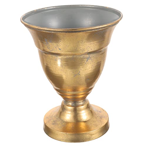 SUPVOX Vintage Trophy Cup Planter Style Metal Flower Pot Antique