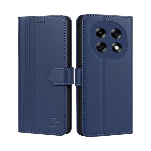 Image of AIBEX Shock Proof Flip Compatible for Oppo F31 5G Flip Cover Leather Finish | Inside TPU with Card Pockets | Wallet Stand | Complete Protection Flip Case - Blue
