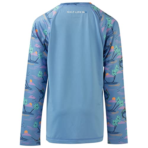 Salt Life Girl's Marlin Oasis Youth Long Sleeve Classic Fit Performance Tee2