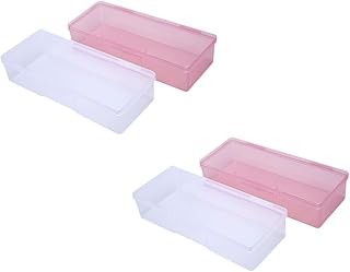 FOMIYES 4pcs Nail Kit Plastic to Go Containers Clear Container Plastic Organizer Box Manicure Tool Box Storage Containers Manicure Nail Tools Storage Box Nail Brush Organizer Box Abs Tool