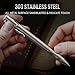 Origin-Joy 1 Pack Stainless Steel Bolt Action Pen Set, Heavy Duty EDC Pocket Gel Tactical Pen With 4 Ballpoint Refills (Sandblasting)
