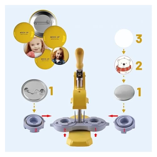 Machine à badges de 58mm ensemble de boutons cadeaux DIY bleu - 4