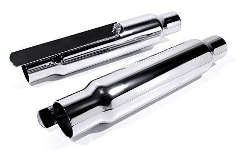 Auspuff Chrom Shorty Straight Cut Schalldämpfer für Harley-Davidson Motorrad