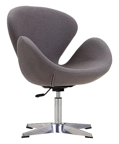 Image of Modern Swivel Lounge Chair with Hydraulic Lift for Home Office Hotel Cafe (Grey Set of 2)