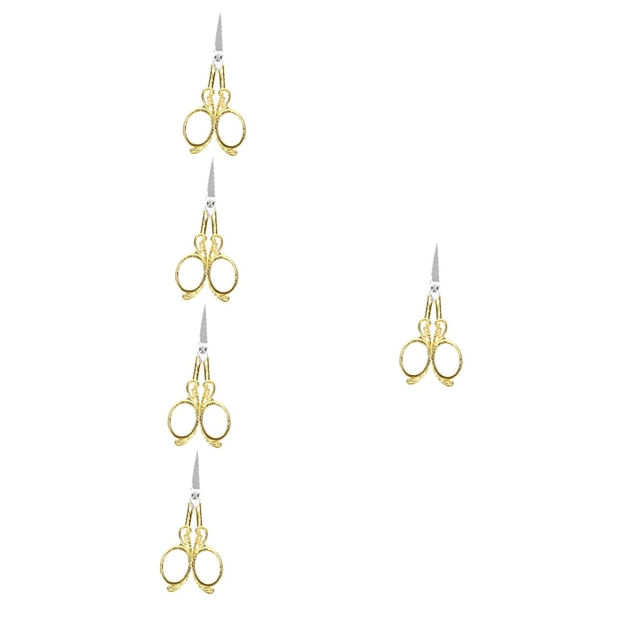 Anneome 5stücke Vintage Design Stickschere Aus Edelstahl Für Handarbeiten Retro Nähzubehör Mit Ergonomischem Griff Für Bastelprojekte Und Heimarbeiten