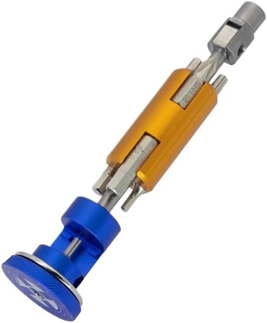 Aluminum Bike Bicycle Invisible Repair Tool Set Multi Portable Kit Upgraded Version Hexagon Screwdriver T25 Wrench Chain Cutter(Blue)