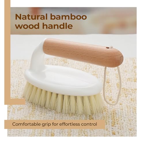 Image of Lifelong Multipurpose Cleaning Brush with Wooden Handle & Strong Bristles | Durable Scrub Brush for Bathroom, Kitchen, Floor & Tile Cleaning | Ergonomic Grip for Easy Scrubbing & Household Cleaning
