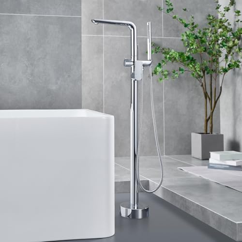 Mitigeur baignoire îlot en laiton chromé BiaoTeng de qualité supérieure
