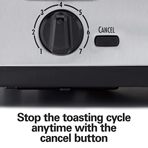 Hamilton Beach 4 Slice Toaster With Extra Wide Slots For Bagels, Shade Selector, Toast Boost, Slide-Out Crumb Tray, Auto-Shutoff And Cancel Button, Brushed Stainless Steel (24910) #TOP5