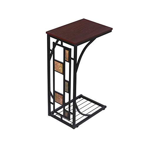 Topeakmart C-Shaped Side Sofa Snack Table Coffee Tray End Table Living Room Furniture