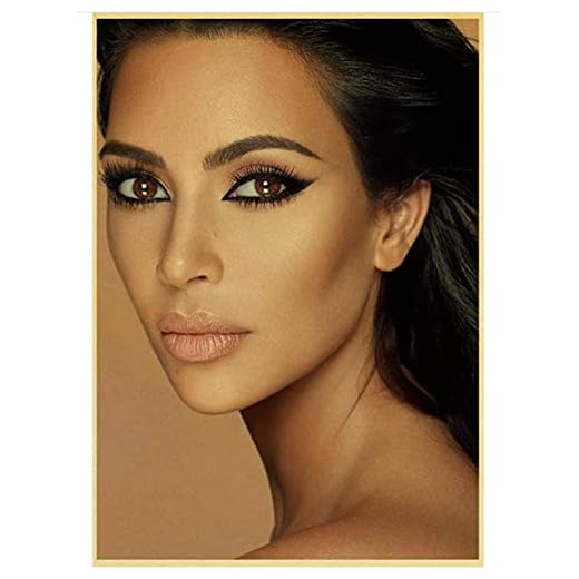 Canvastavla Kända amerikanska skådespelare Kim Kardashian Retroaffischer Heminredning Målning 50X70cm