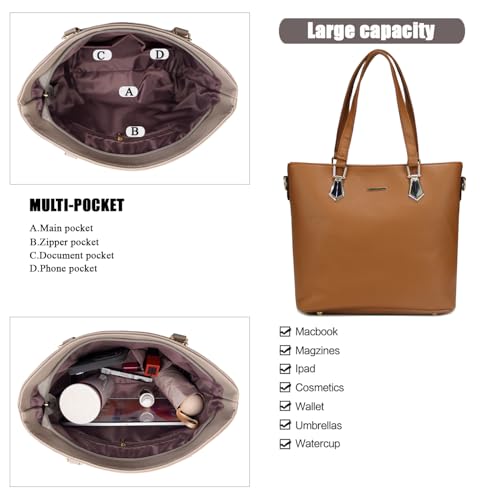 Image of OTMIPIML Purses and Handbags for Women Synthetic Leather Tote Crossbody Bags Satchel Purses Set 6pcs | Set