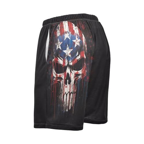 Men's Pajama Shorts Black Pajama Sleep Bottoms Casual with Pockets M 203241974