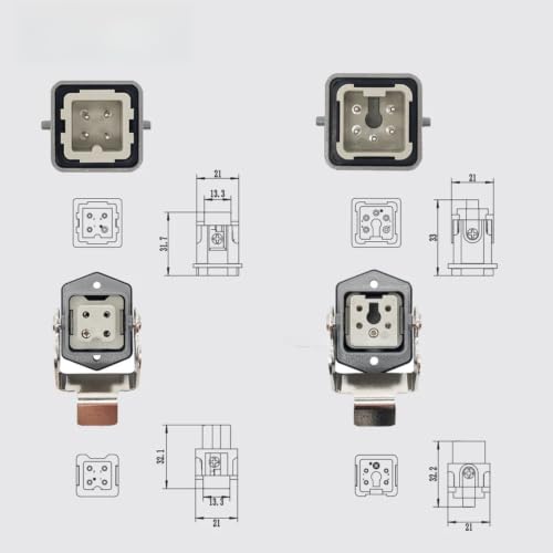 Conector de carga pesada HA rectangular WHA04D: máxima seguridad contra fallos eléctricos 7