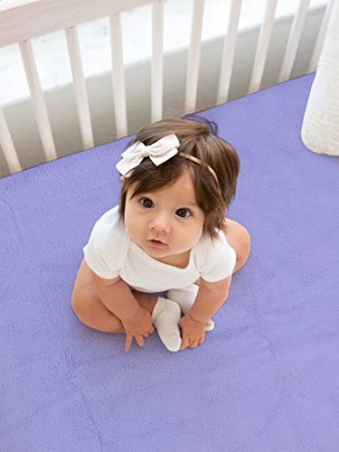 Image of BIANCA Soft Bamboo Baby Dry Sheet, Mattress Protector -1pc Extra Large (smartdry) | Waterproof & Breathable Anti Bacterial | Baby Dry Sheet & Mattress Protector. Solid-Violet